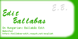 edit ballabas business card